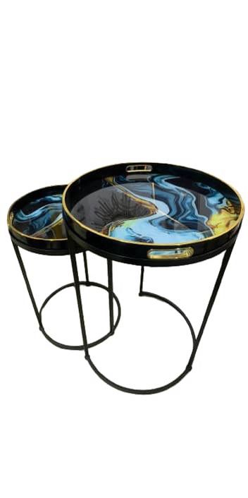 Set of 2 Abstract Nesting Tables