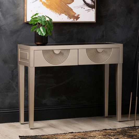 Double drawer console table